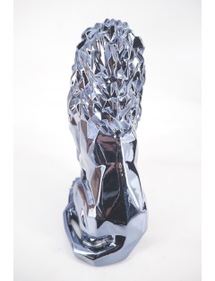 Lion bleu argente, epreuve en polyresine de Richard Orlinsky
