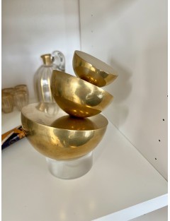 Sculpture en bronze poli de Serge Mansau