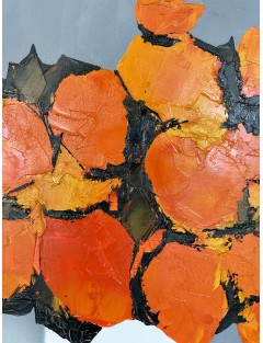Fleurs coupées. Huile sur toile de Marcel Demagny