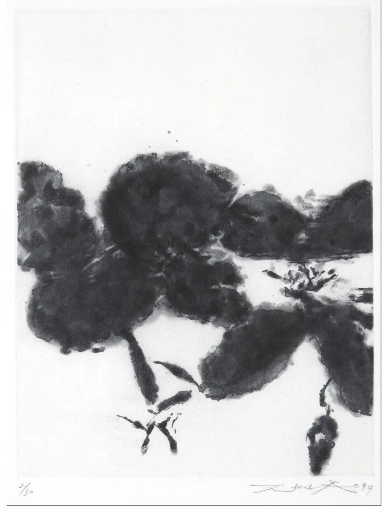 Eau forte sur velin de Zao Wou-Ki Eau forte sur velin de Zao Wou-Ki