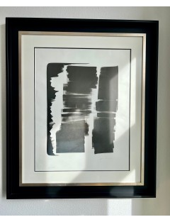 Lithographie noir sur papier, L-6-1974 de Hans Hartung