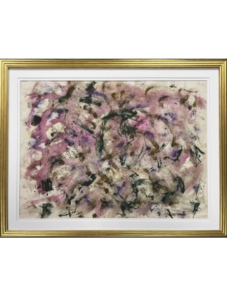 Composition abstraite. Technique mixte. Vers 1975 de Jeanne Modigliani