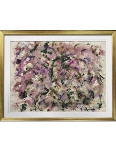 Composition abstraite. Technique mixte. Vers 1975 de Jeanne Modigliani