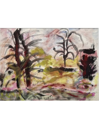 Composition abstraite. Paysage. Gouache