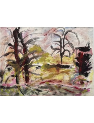 Composition abstraite. Paysage. Gouache