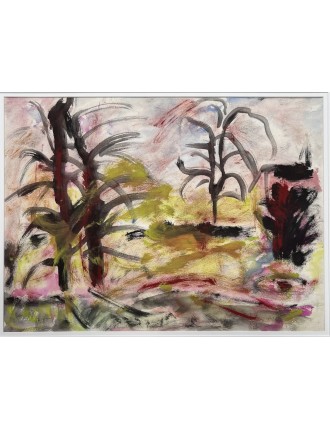 Composition abstraite. Paysage. Gouache. Vers 1970 de Jeanne Modigliani