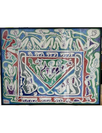 Dessin aux feutres de couleurs et a la mine de plomb de Yvon Taillandier