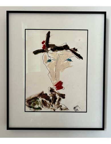 Technique mixte sur papier de Philippe Pastor
