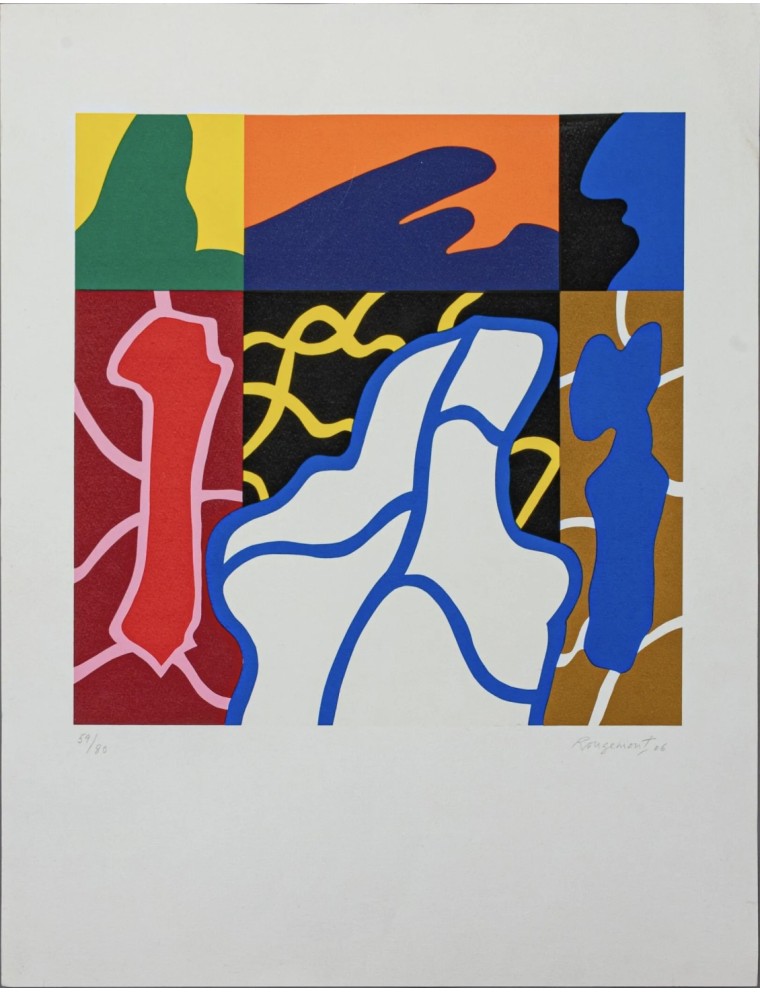Sérigraphie en couleur de Guy de Rougemont