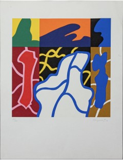 Sérigraphie en couleur de Guy de Rougemont