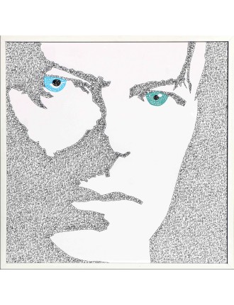 David Bowie, calligraphie a l'encre sur papier de Athena Menekratis
