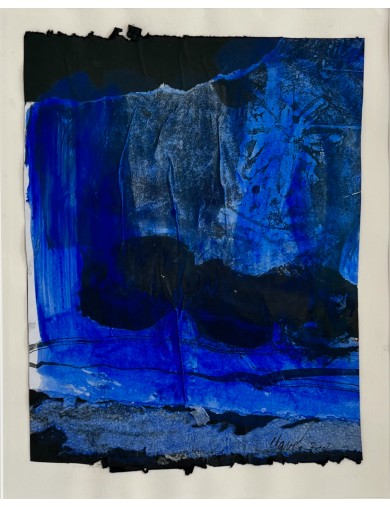 Composition en bleu Technique mixte de Antoni Clave