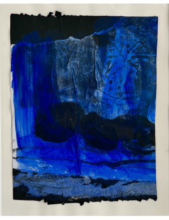 Composition en bleu Technique mixte de Antoni Clave