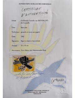 Corneille – Composition abstraite – Gouache 1952