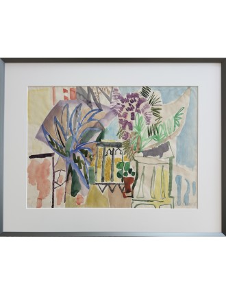 Heinrich Steiner – Paysage italien – Aquarelle signée