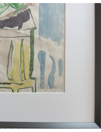 Heinrich Steiner – Paysage italien – Aquarelle signée