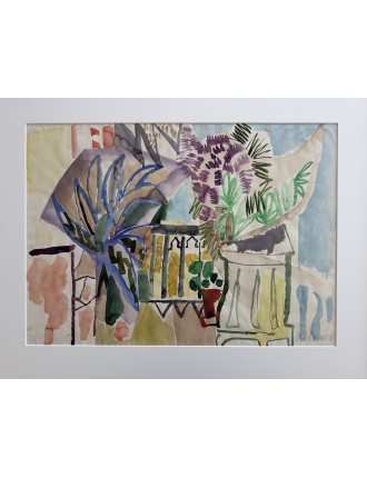 Heinrich Steiner – Paysage italien – Aquarelle signée