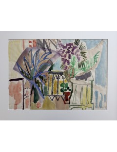 Heinrich Steiner – Paysage italien – Aquarelle signée