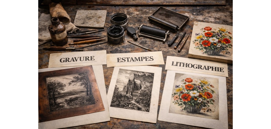 Gravure, estampe et lithographie : comprendre les différences